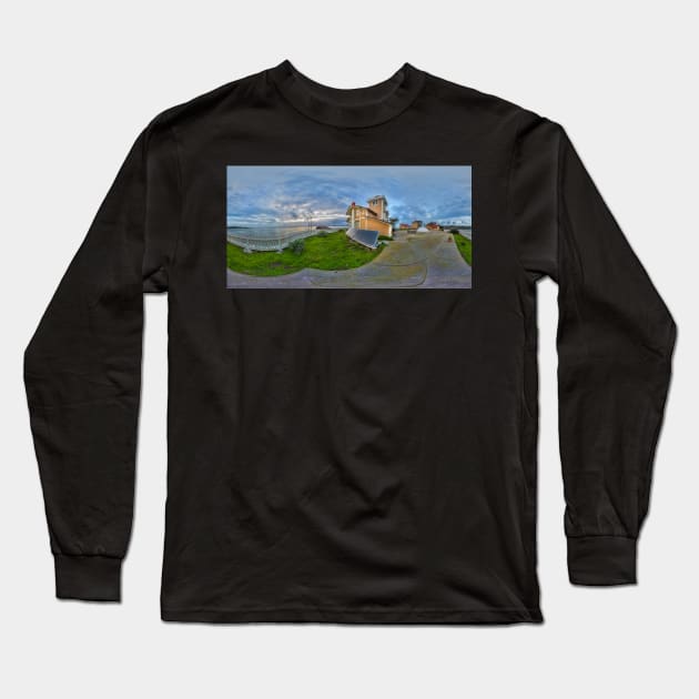 East Brother Island - Panorama Long Sleeve T-Shirt by randymir